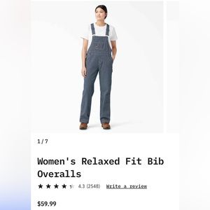 Dickies 100% cotton pinstripe overalls